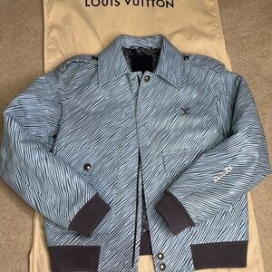 Limited Edition Louis Vuitton Blue Epi Leather Mens Jacket w/Tags - Park Seo-Bo